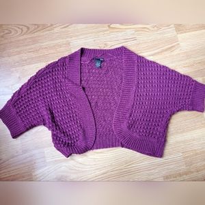 H&M crochet knit shrug sweater